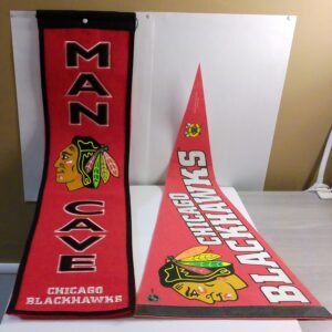 C. Blackhawks full size felt pennant