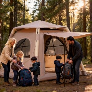 Inflatable Tent Outdoor Tent 2-4-person Tent Quick-opening Tent Inflatable Tent Hut Tent Camping Portable Tent Windproof Tent Family Party Tent Pop-up Tent Shading And Waterproof Tent Camping Tent