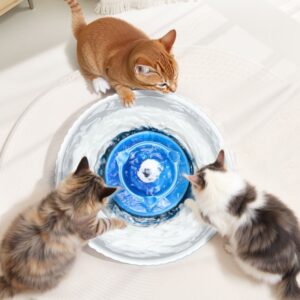 Ceramic Cat Water Fountain 2.1L/71oz Cupcake Pet Fountain For Cats & Dogs