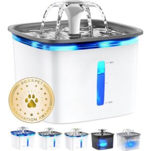 Innovation Award Winner 95oz Pet Fountain, Automatic Cat Water Fountain Dog Water Dispenser With Replacement Filters For Cats, Dogs, Multiple Pets