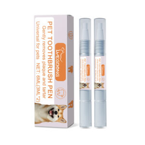 Pet Dental Toothbrush Pen 2Pack  Dog Cat Plaque Tartar Remover, Freshen Breath & Soothe Gums