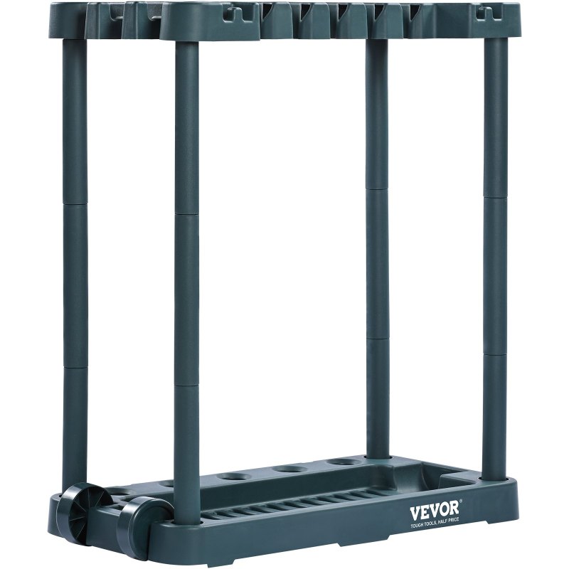 Garden Tool Organizer, 10 Slots, Yard Tool Tower Rack For Garage Organization And Storage, Hold Long-Handled Tool Rake Broom Shovel, PP Garden Tool Stand Holder Organizer For Yard, Shed, Outdoor