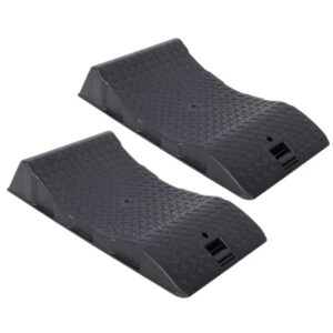2PACK Tire Saver Ramps,Car Tire Wheel Ramps,Anti-Slip Hard Plastic Design,Black