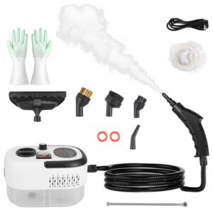 2500W Handheld Steamer Cleaner Multifunctional Little Steamer Powerful High Temp Steam Clean Machine With Gloves For Cleaning Car Detailing Couch Floor Tile Microwave Mattress Bed Bugs Windows