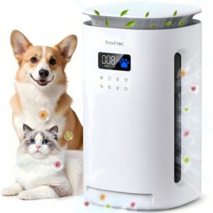 Provirtec Pet Air Purifier For Home With 4 Washable Pre-Filters H13 HEPA   For Pet Homes  2 Year Filter  1800 Sq Ft Tested Pet Hair And Odor Reduction  PM2.5 Auto And 23 DB Sleep