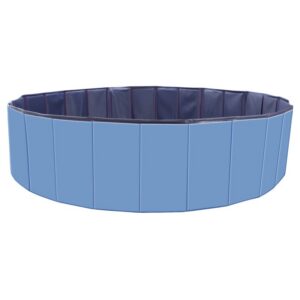 1Pc 160 X 160 X 30cm-63.0 X 63.0 X 11.8inch Foldable Pet Swimming Pool PVC  Dog Swim Pool Bathing Tub Playmat Pools