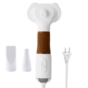 Pet Hair Dryer With Slicker Brush Low Noise 600W 3 Temperature Adjustable 3 In 1 Grooming Dog Blow Dryer For Cats Coffee